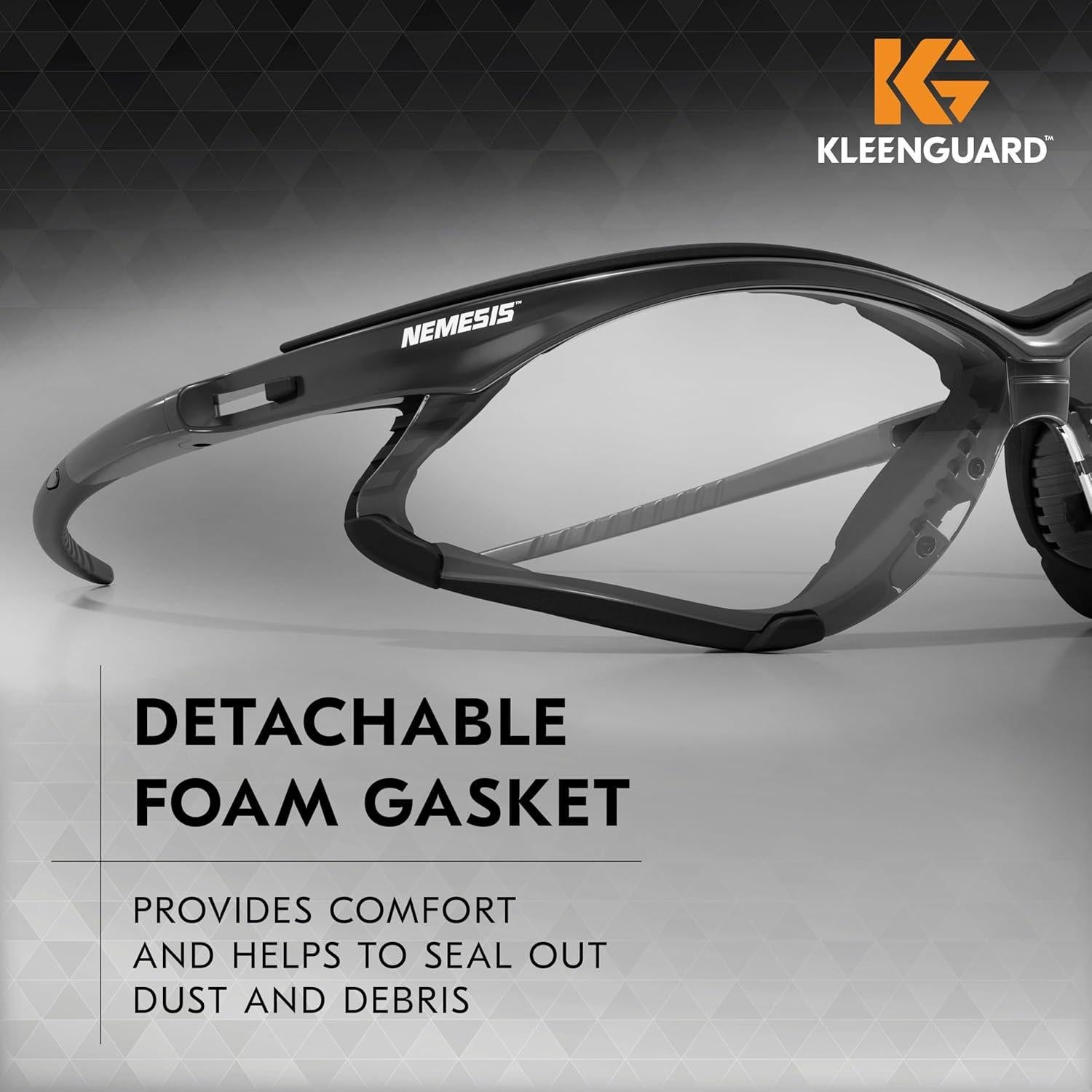 Gafas de Seguridad KleenGuard V30 Nemesis - 12 Pares, Lentes Claros