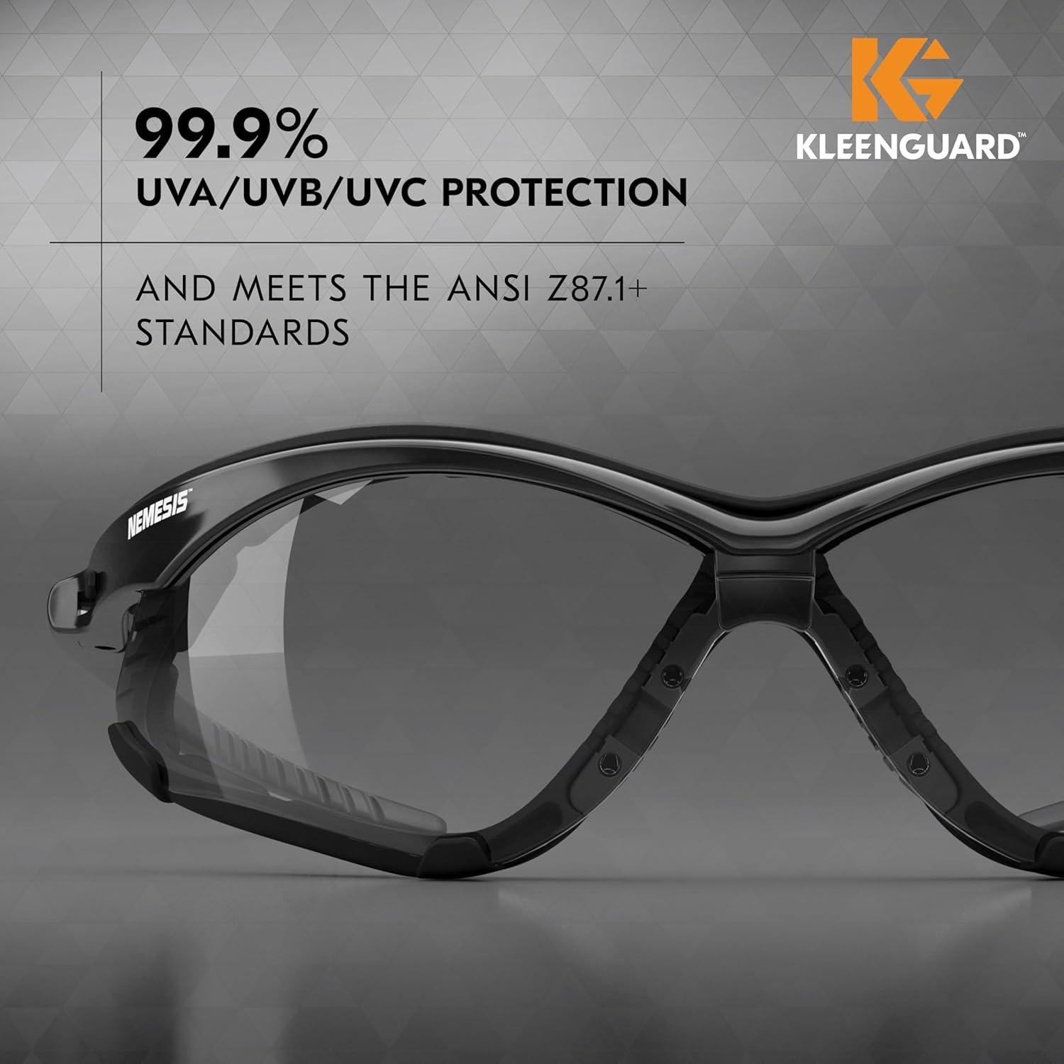 Gafas de Seguridad KleenGuard V30 Nemesis - 12 Pares, Lentes Claros