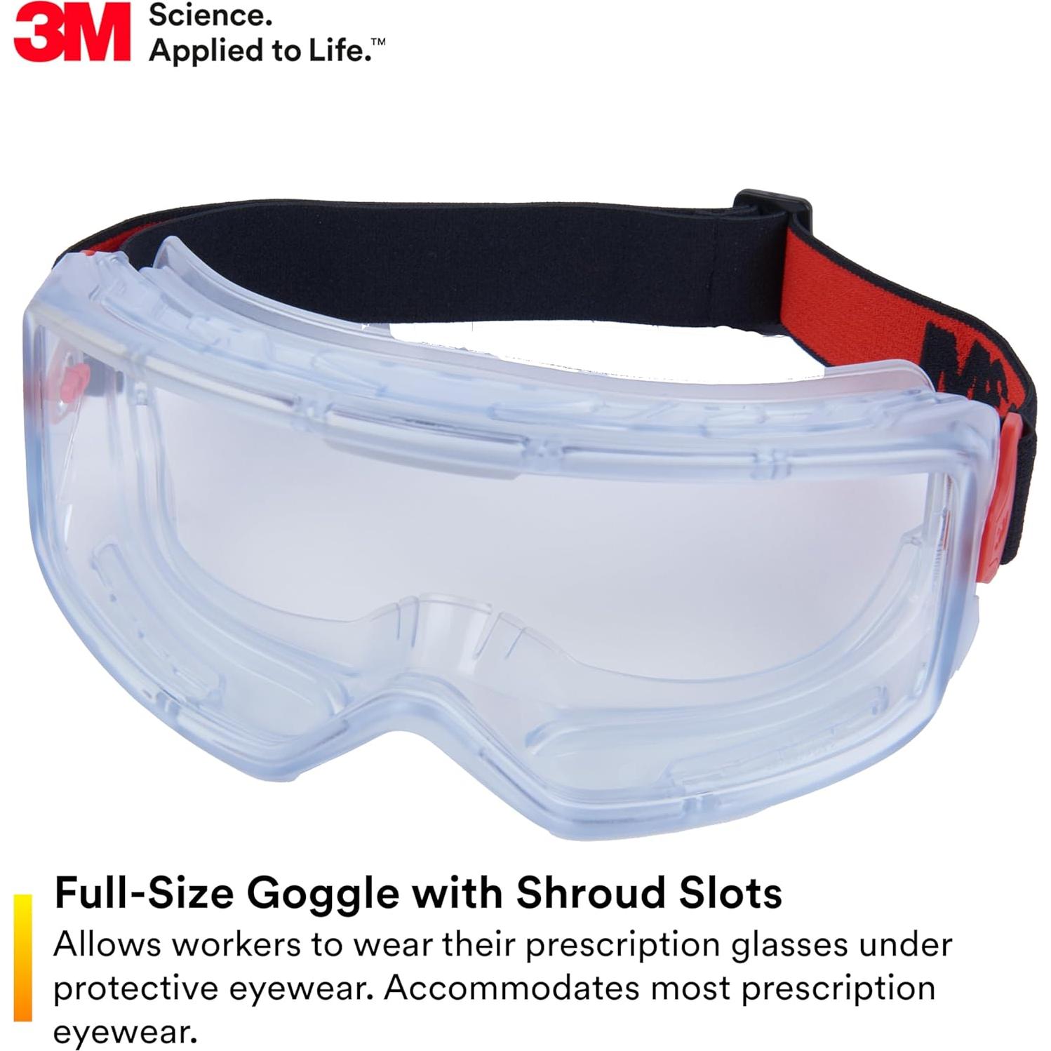 Gafas de Protección 3M GoggleGear 3000 Lente Clara Anti-Vaho