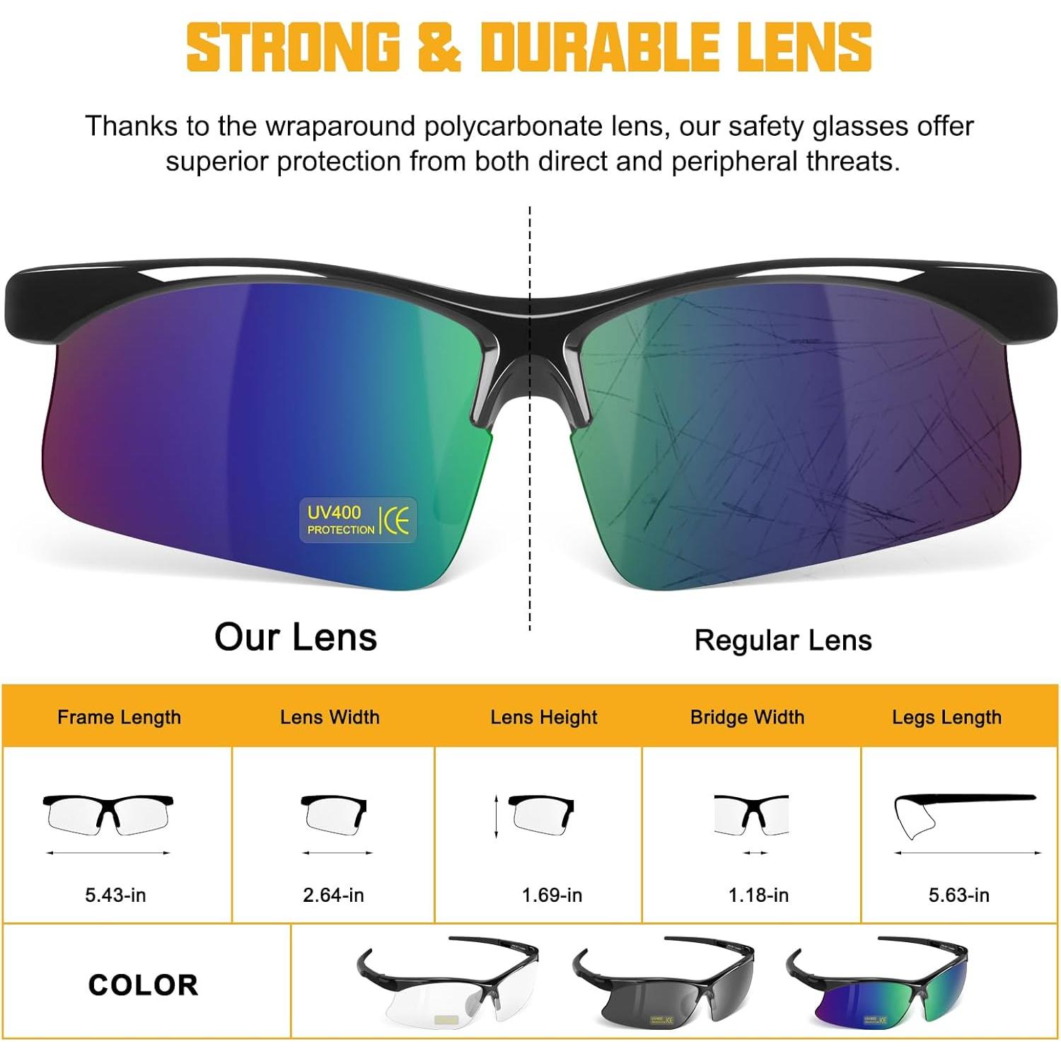 Gafas de Seguridad Tinteadas OXG Unisex 6 Pares ANSI Z87.1