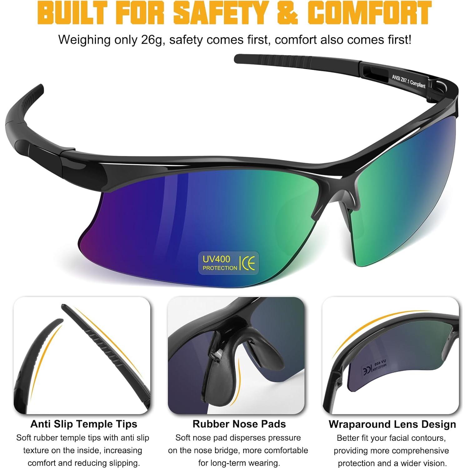 Gafas de Seguridad Tinteadas OXG Unisex 6 Pares ANSI Z87.1