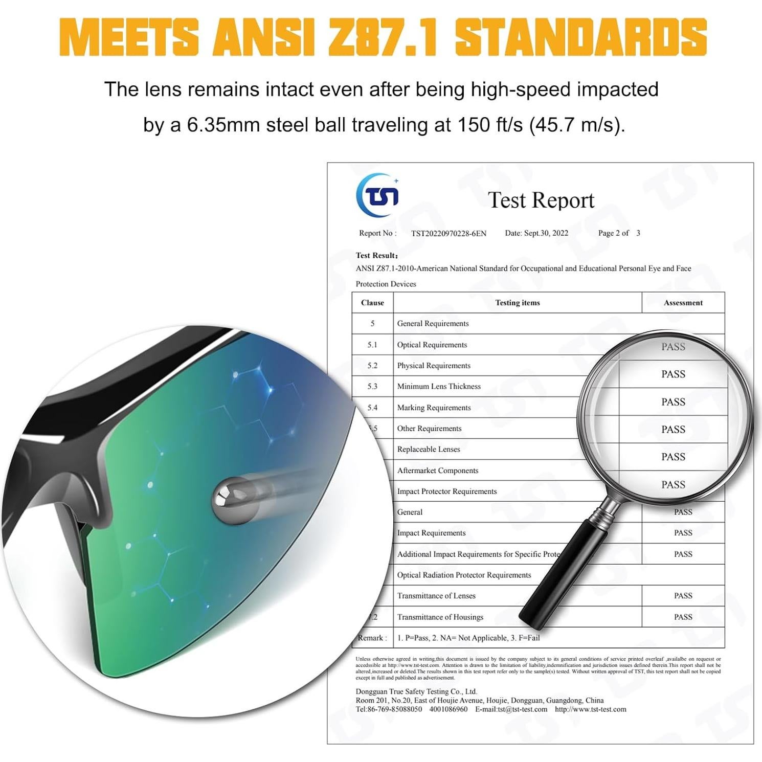 Gafas de Seguridad Tinteadas OXG Unisex 6 Pares ANSI Z87.1