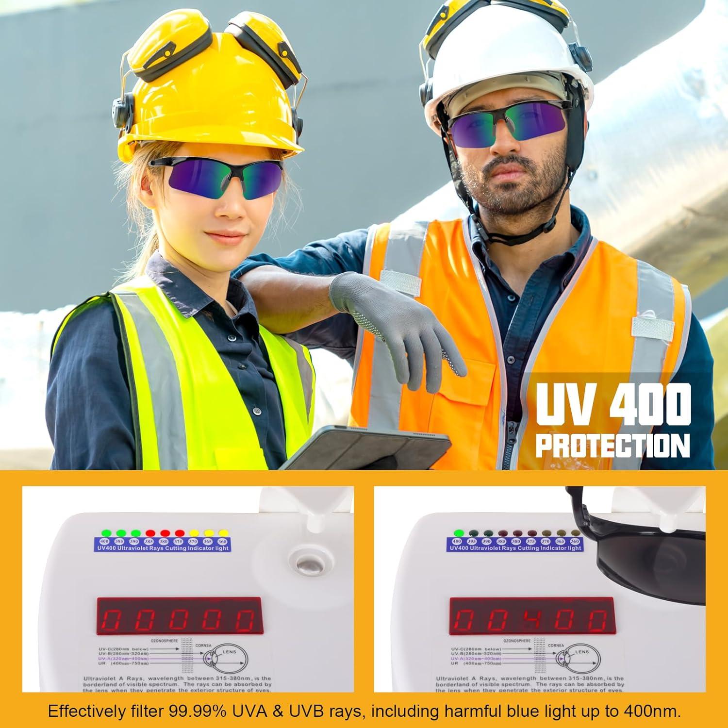 Gafas de Seguridad Tinteadas OXG Unisex 6 Pares ANSI Z87.1