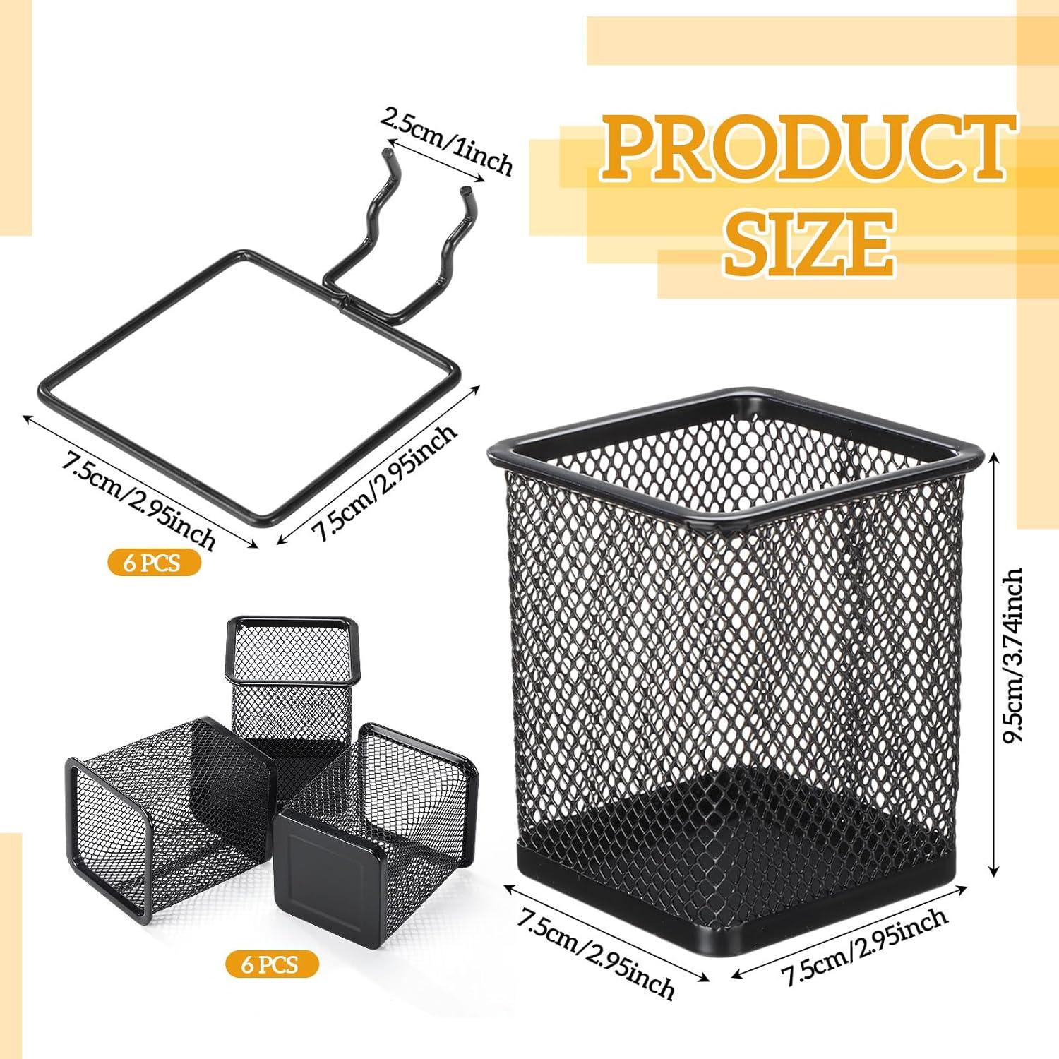 6 Tazas Cuadradas de Metal para Tablero Perforado Colingmill