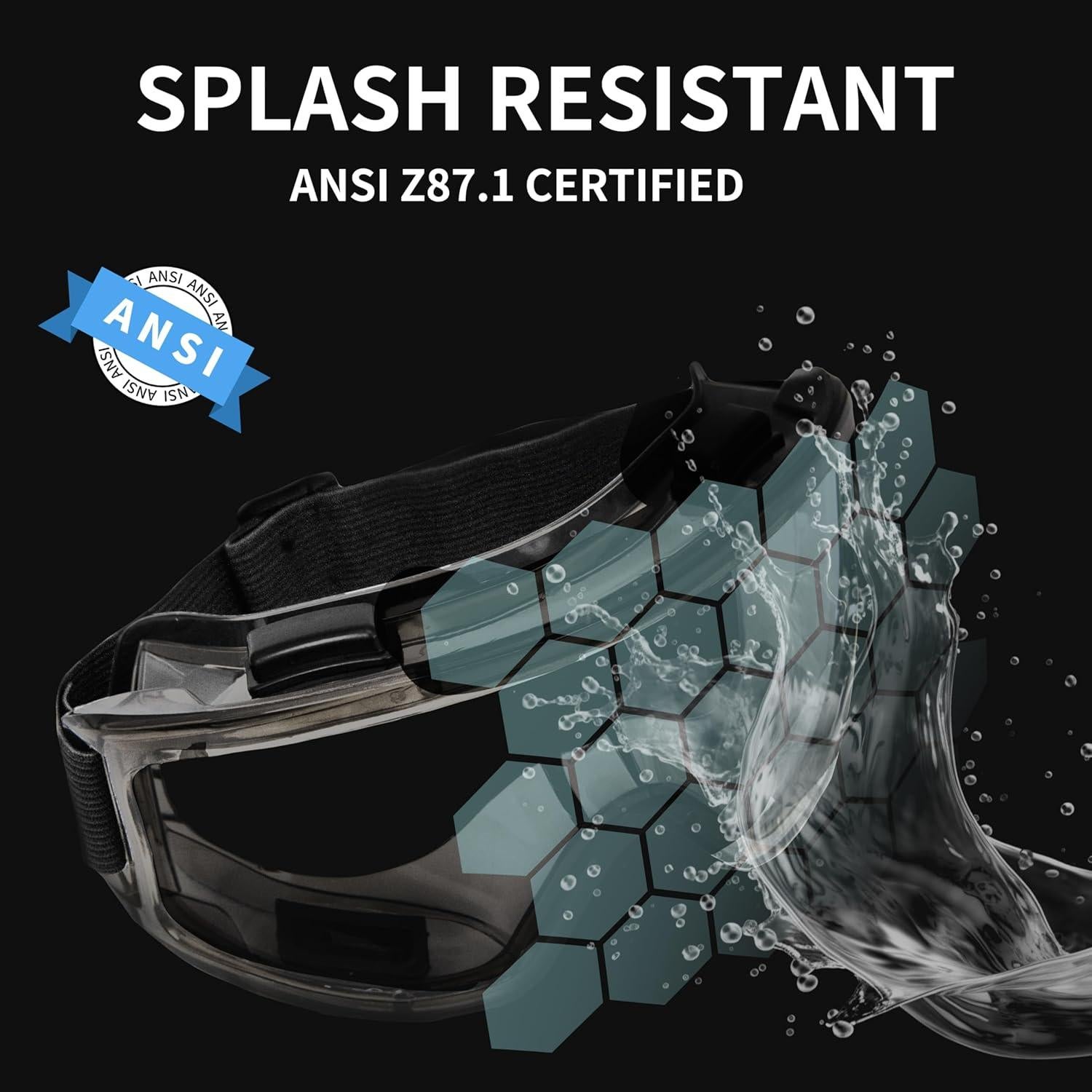 Paquete de 6 Gafas de Seguridad Antivaho ANSI Z87.1