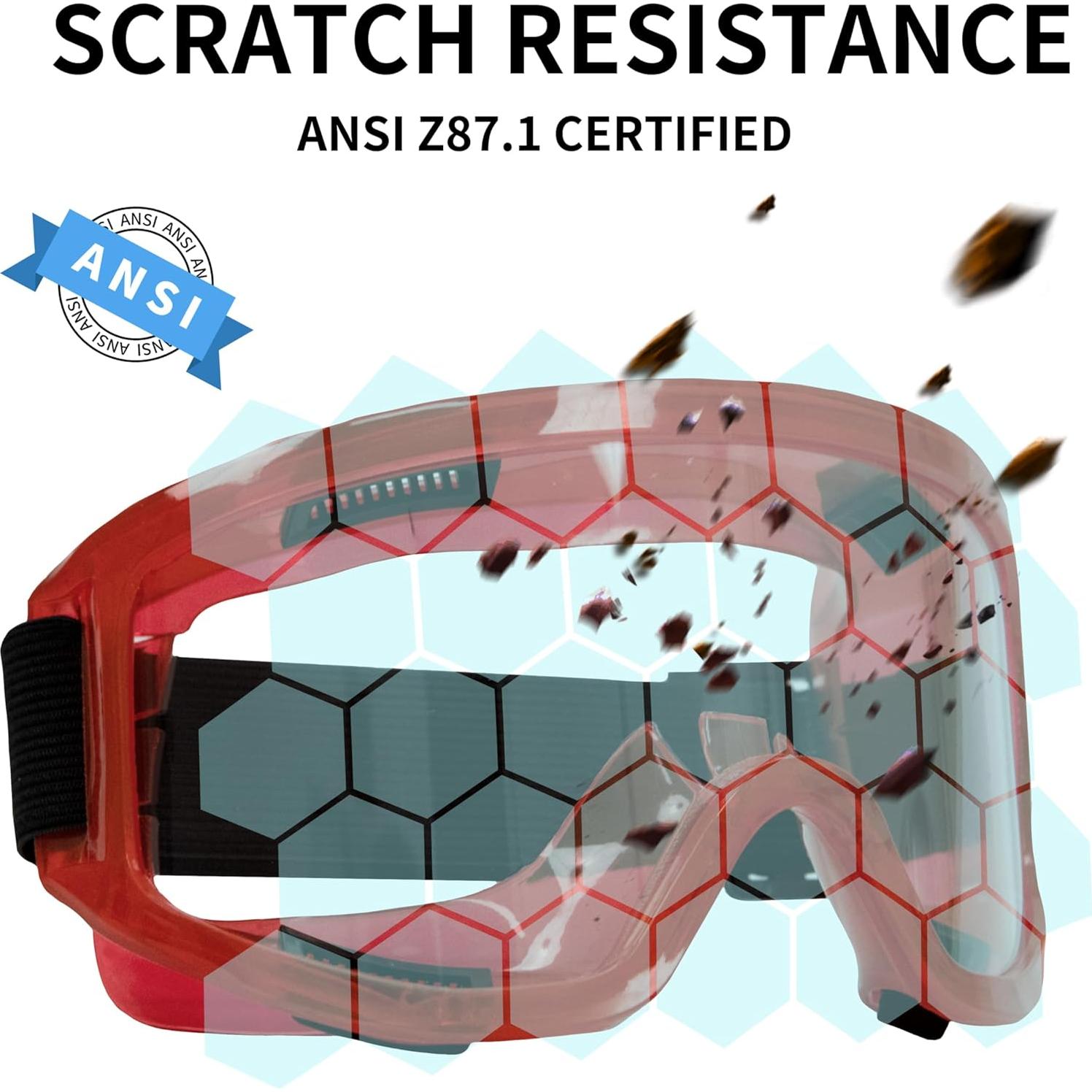 Paquete de 6 Gafas de Seguridad Antivaho ANSI Z87.1