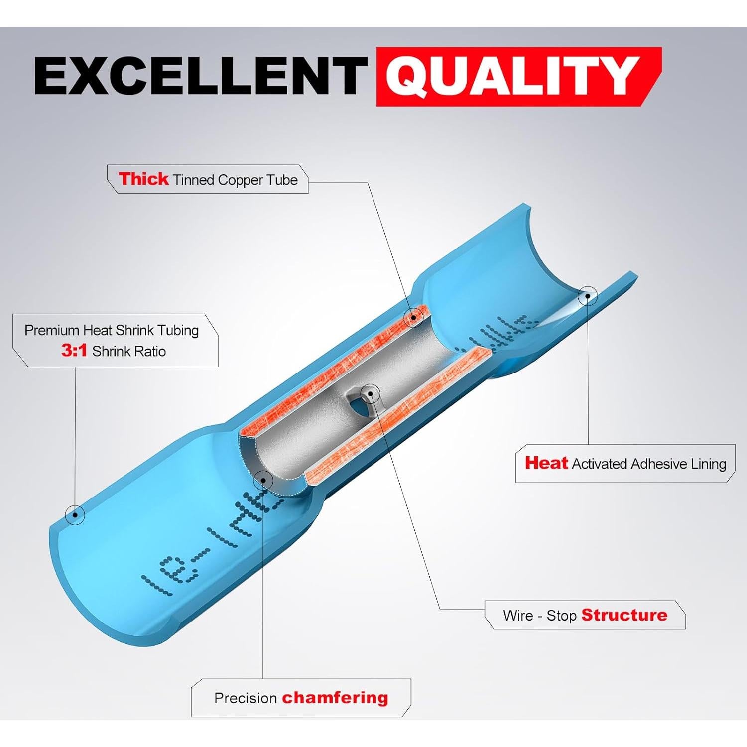 Kit de Conectores de Termofusión AIRIC 100 pcs Impermeables