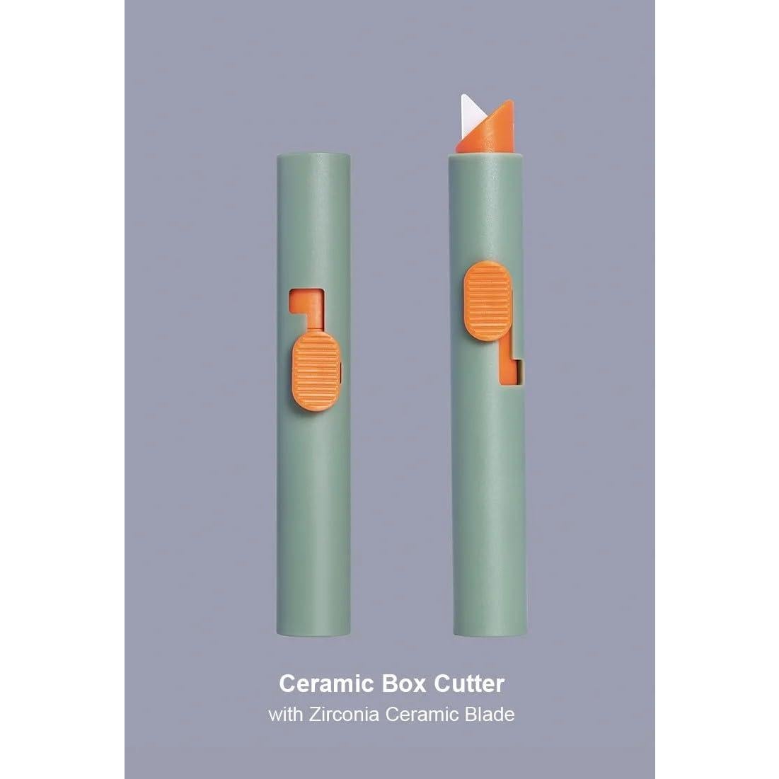 Cortador Utilitario Cerámico Retráctil Veltec VC90 Verde