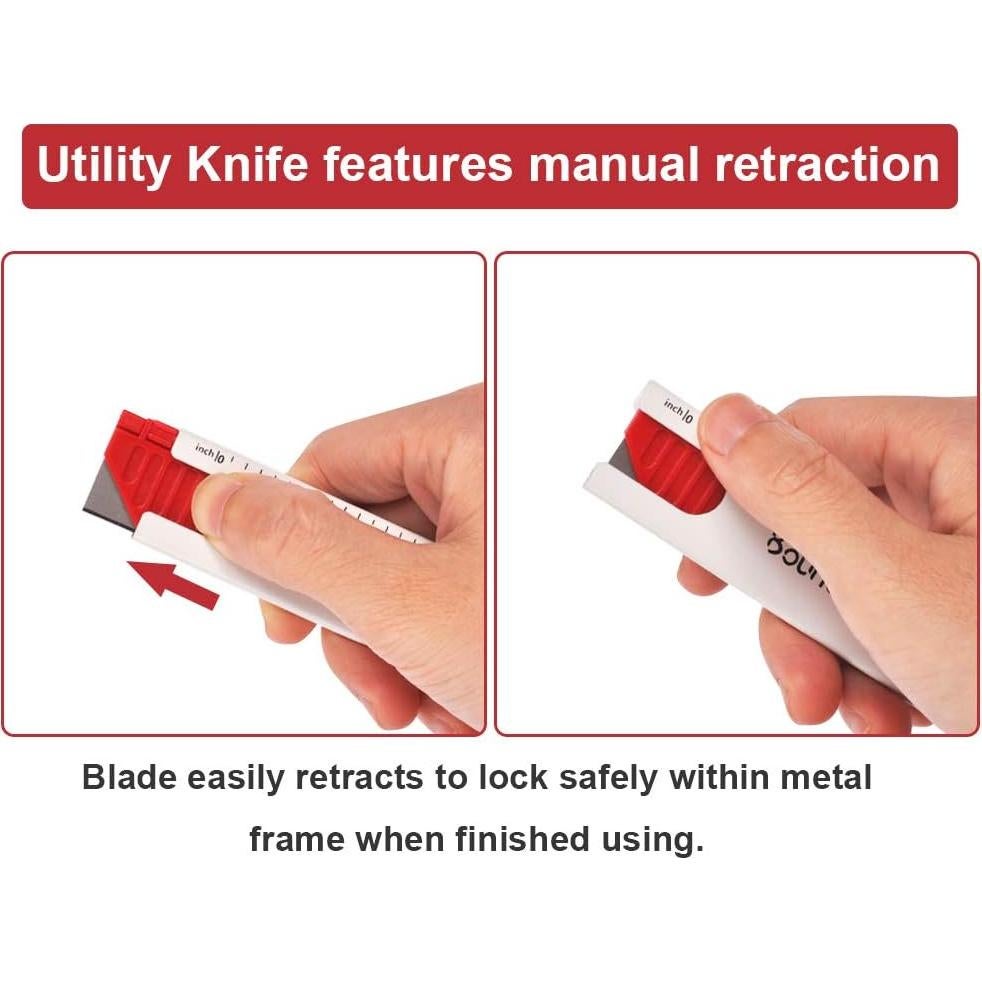 Cortador de Cajas Retráctil UCEC - 6 Piezas, Hoja de Acero Inoxidable