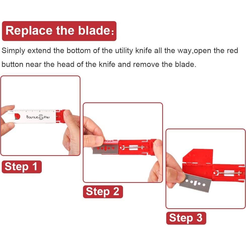 Cortador de Cajas Retráctil UCEC - 6 Piezas, Hoja de Acero Inoxidable