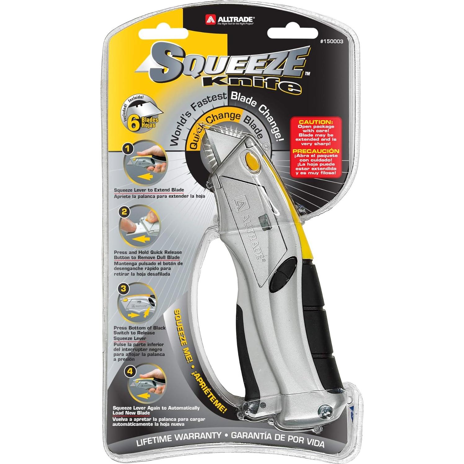 Cuchillo Utilitario Alltrade Squeeze 15.24 cm, 6 Cuchillas