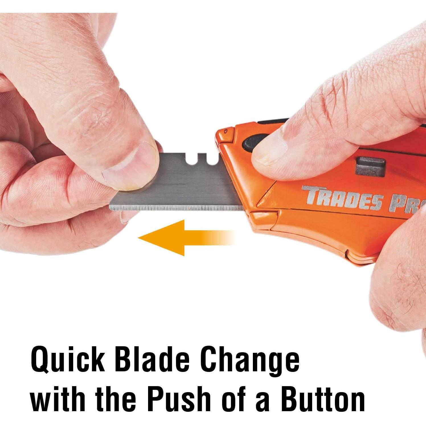 Cuchillo de Seguridad Retráctil Tradespro Squeeze 838013