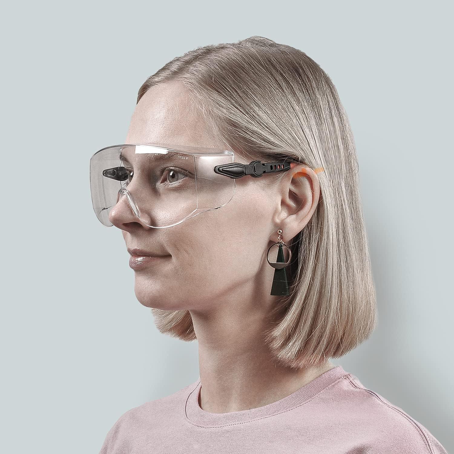 Gafas de seguridad SAFEYEAR sobre gafas, ANSI Z87, antiarañazos