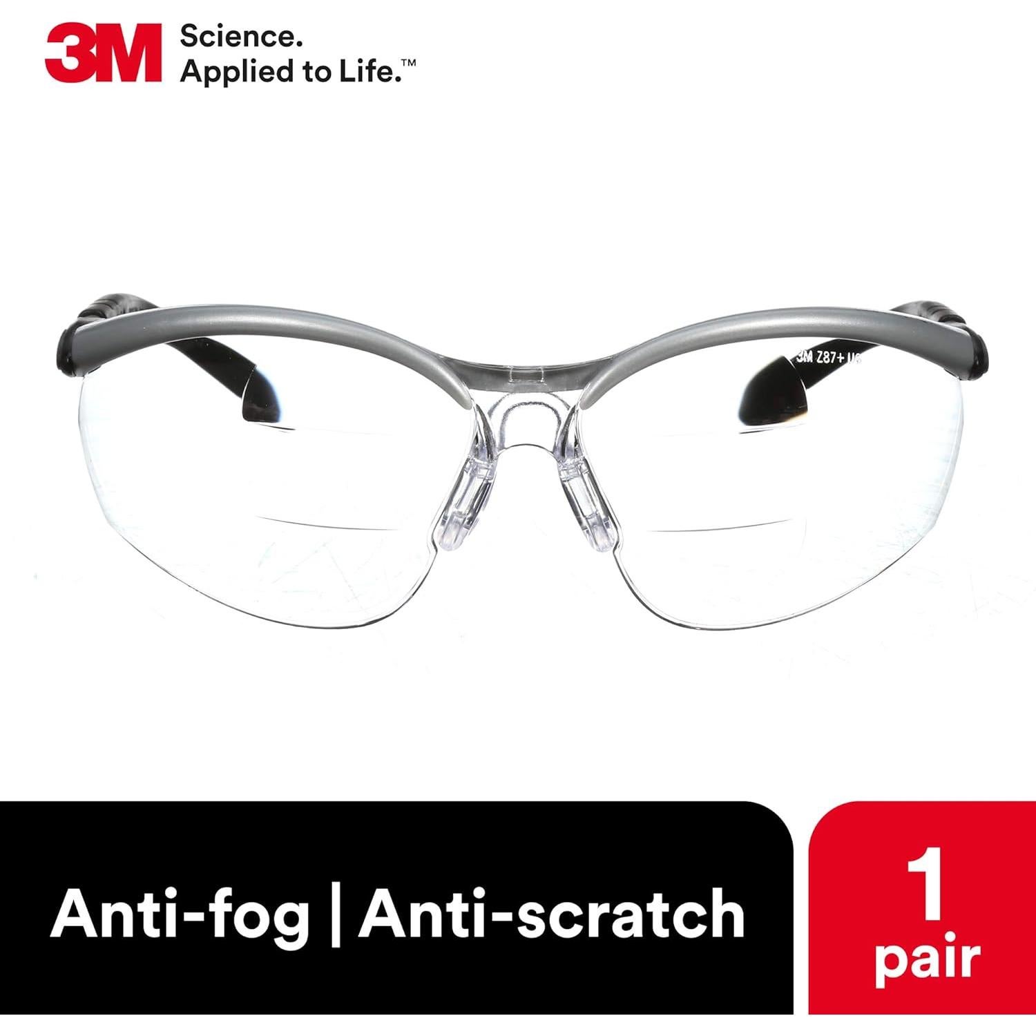 Gafas de Seguridad 3M BX Reader +2.5 Lente Clara Anti-Niebla