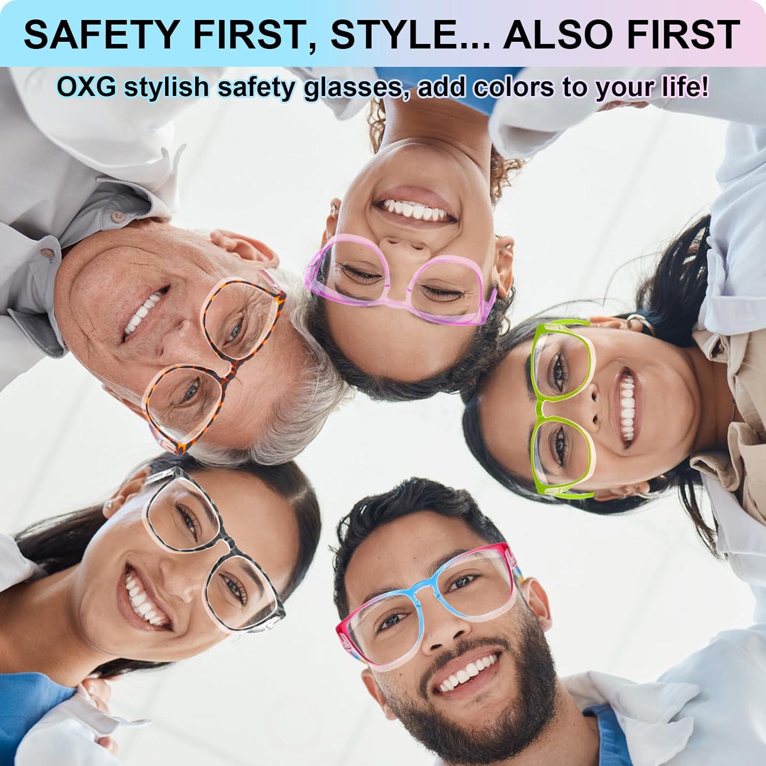 Gafas de Seguridad OXG Antivaho 4 Paquete Bloqueo Luz Azul