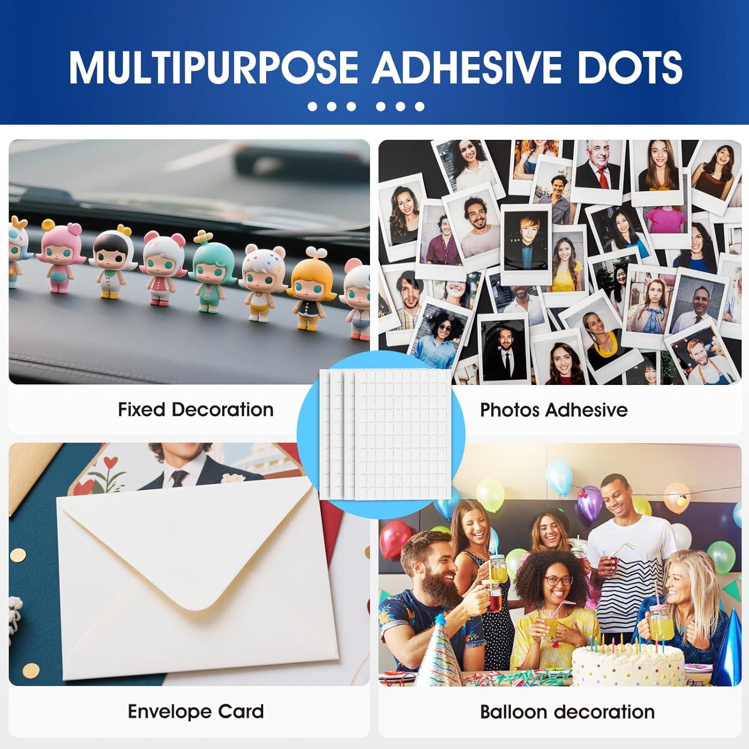 Puntos Adhesivos Doble Cara AROIC 1000 Pcs 0.79x1.29 cm