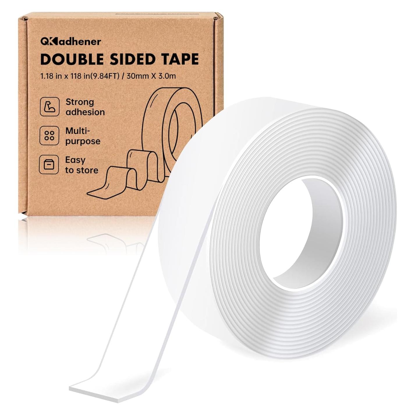 Cinta Doble Cara Alta Resistencia QKadhener 3m Transparente
