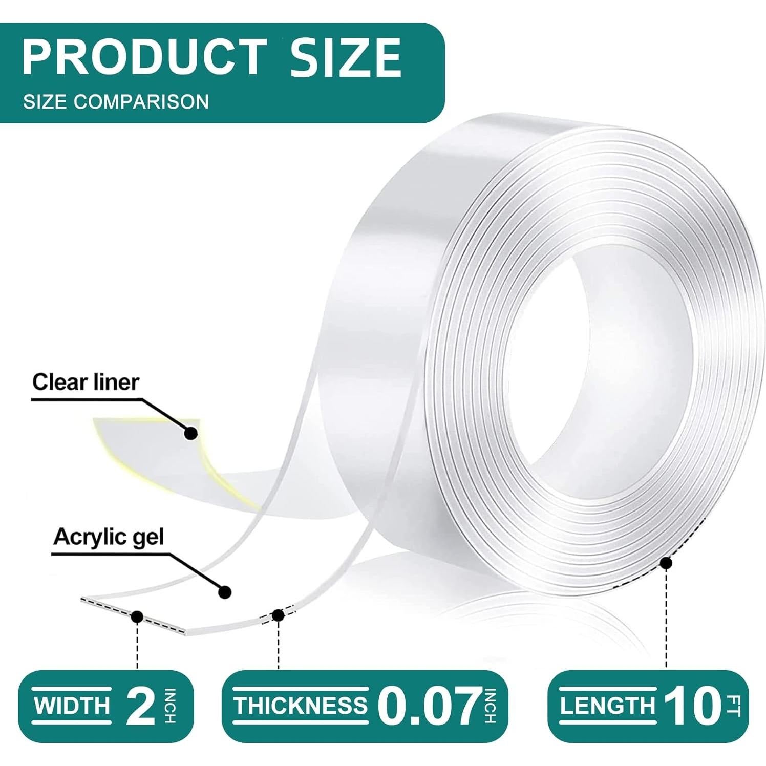 Cinta Nano Doble Cara LELADY 5 cm x 3 m Alta Resistencia