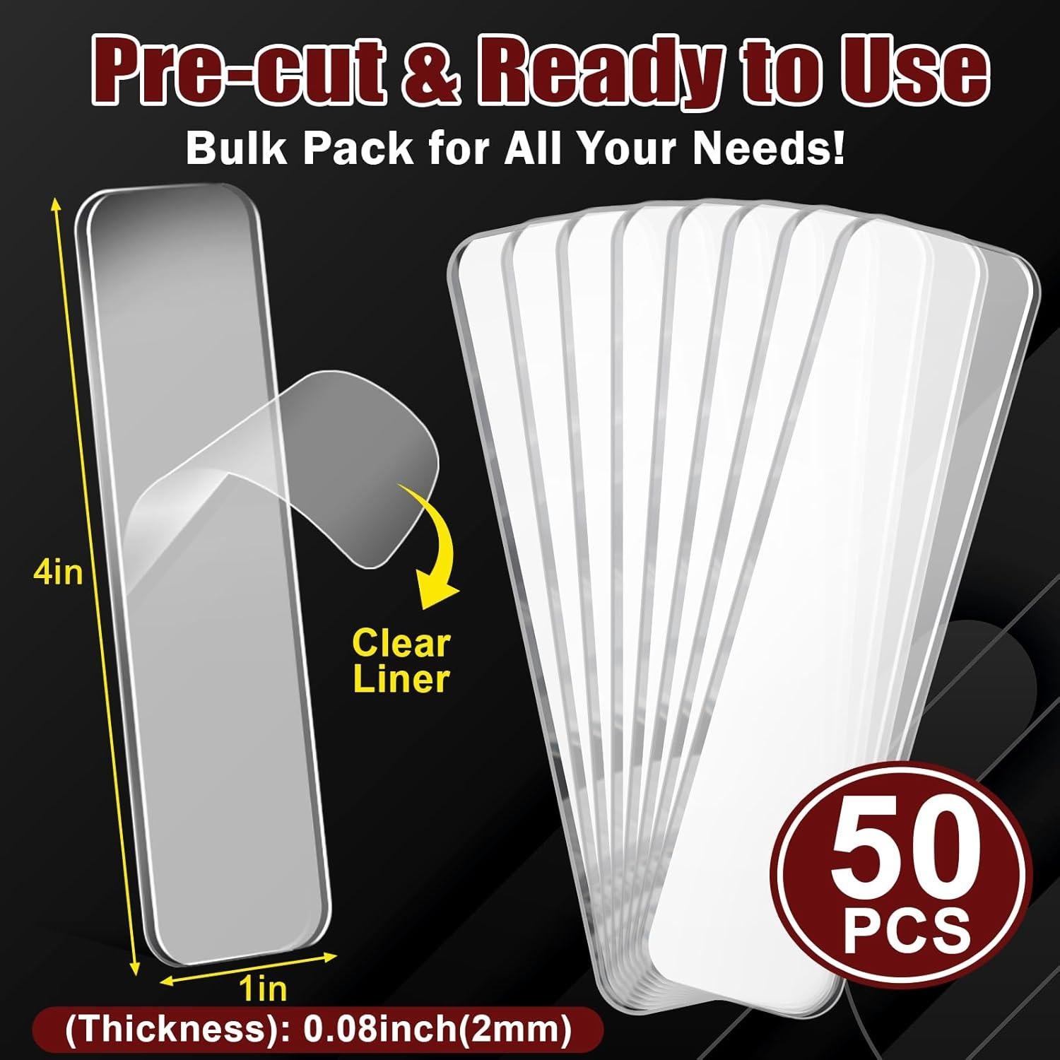 Cinta Doble Cara Alta Resistencia Navona 50 Pcs 2.54x10.16 cm