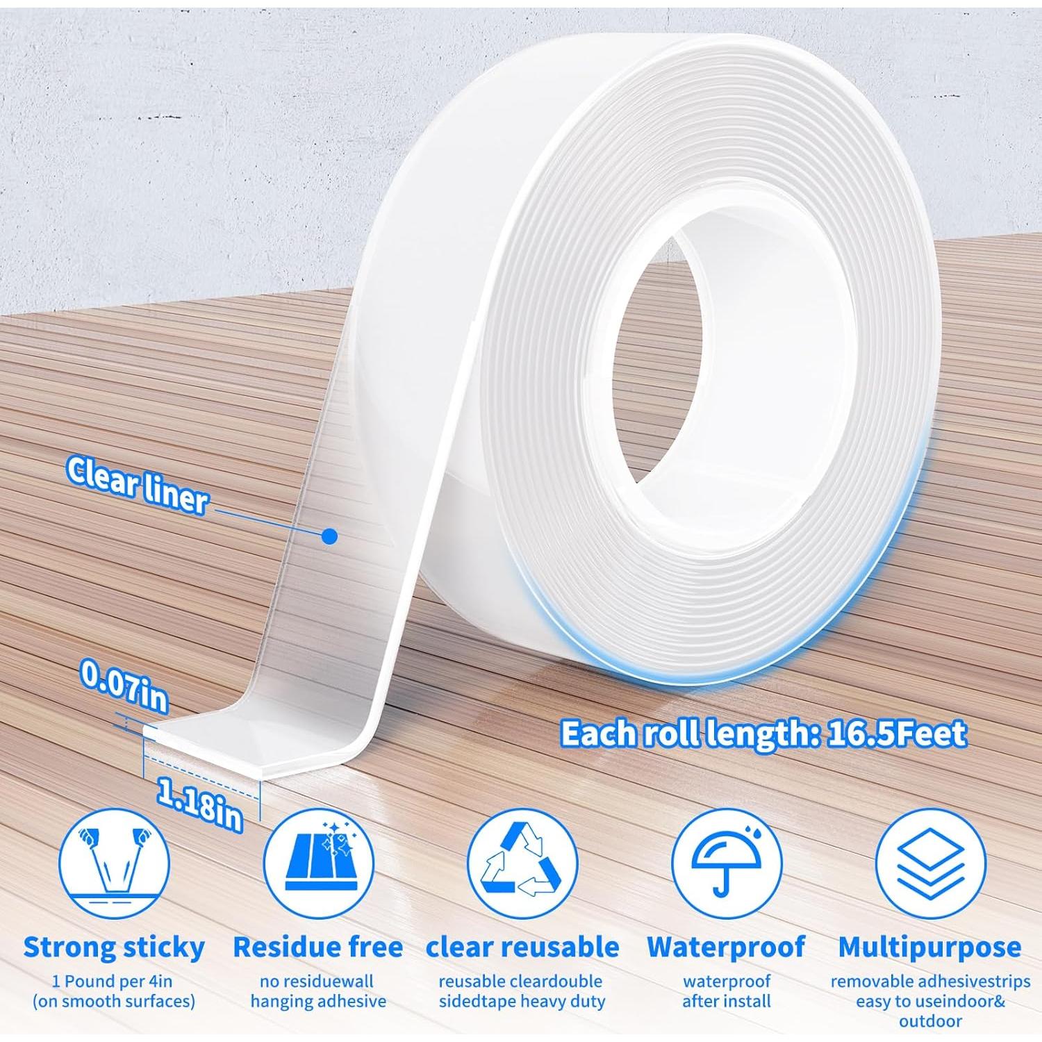 Cinta Adhesiva Doble Cara Viadom 3m Alta Resistencia Transparente
