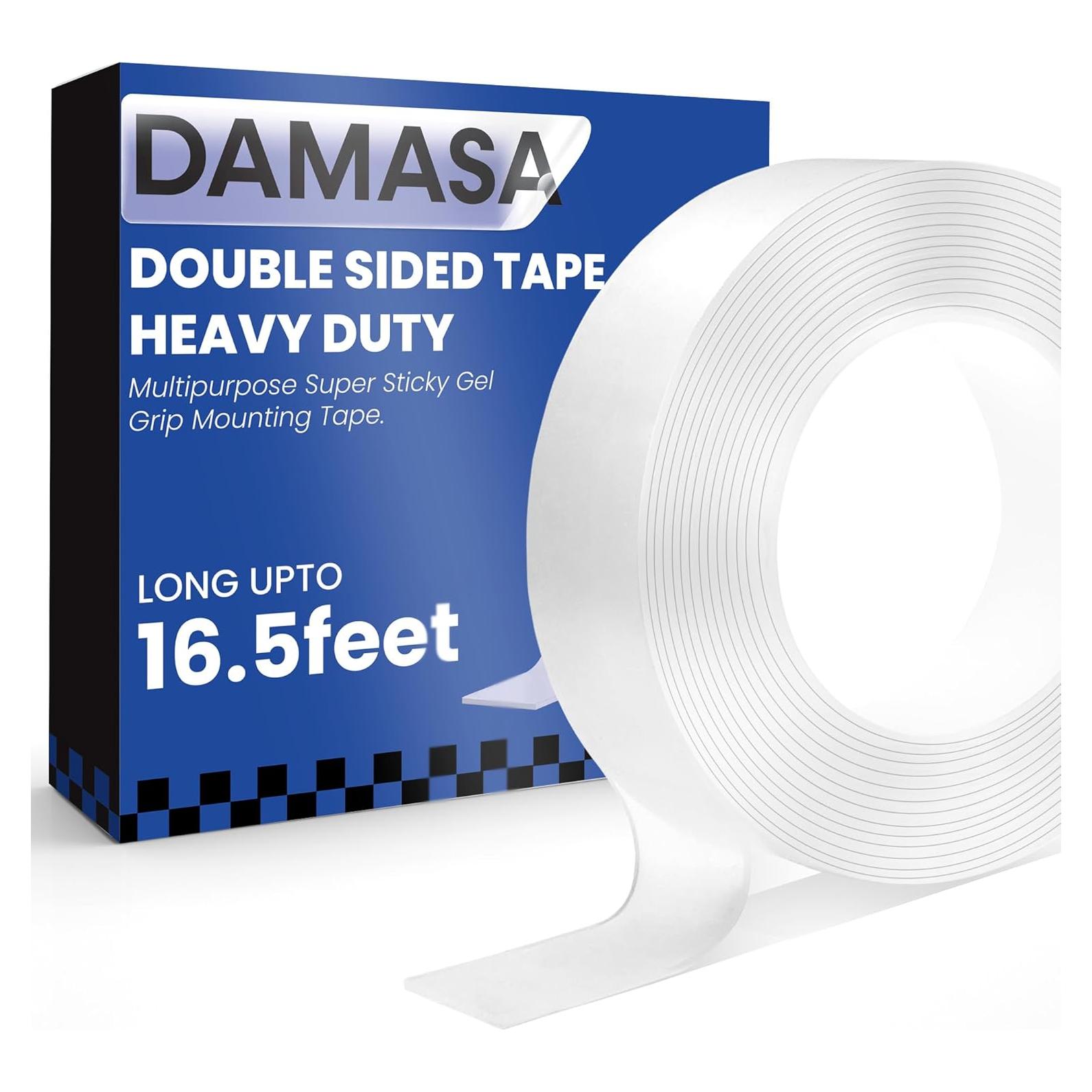 Cinta Doble Cara Alta Resistencia DAMASA 5.03m Adhesiva Transparente