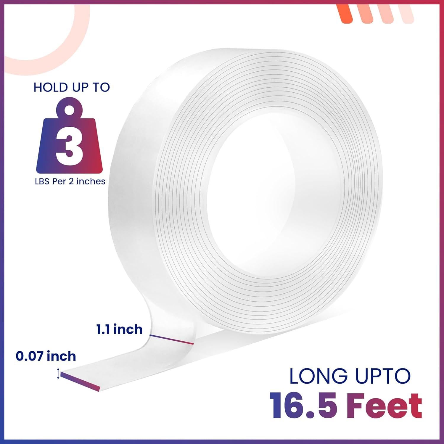 Cinta Doble Cara Alta Resistencia DAMASA 5.03m Adhesiva Transparente