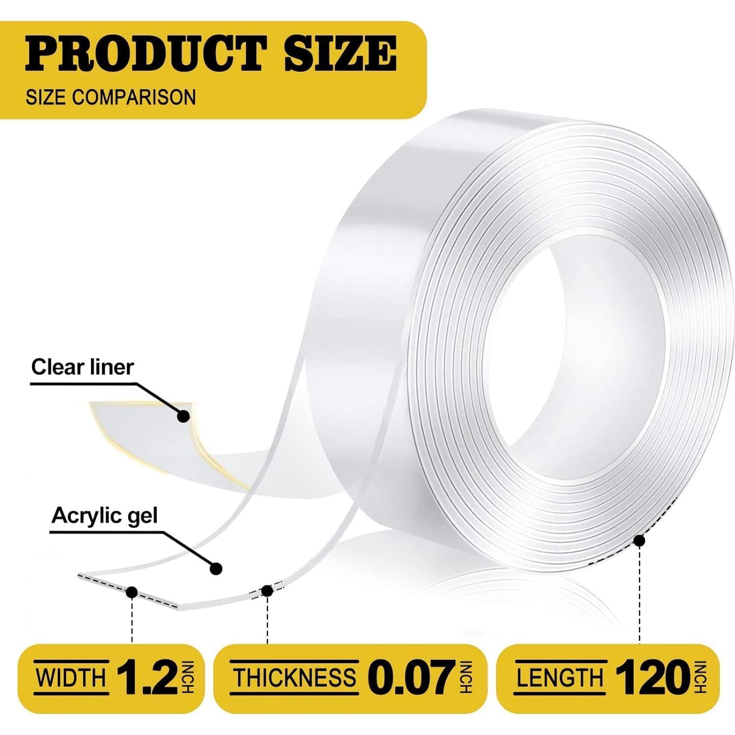 Cinta Doble Cara Nano Alta Resistencia 20mm x 5.03m Sin Residuo