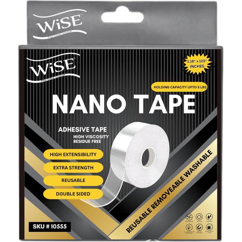 Cinta Adhesiva Doble Cara Wise Nano 3 cm x 305 cm Alta Resistencia