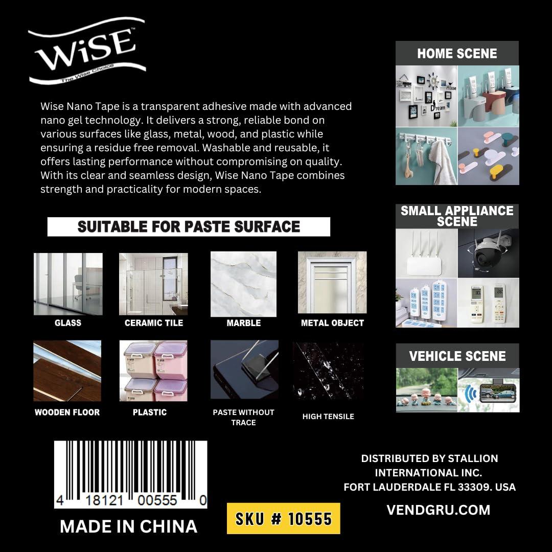 Cinta Adhesiva Doble Cara Wise Nano 3 cm x 305 cm Alta Resistencia