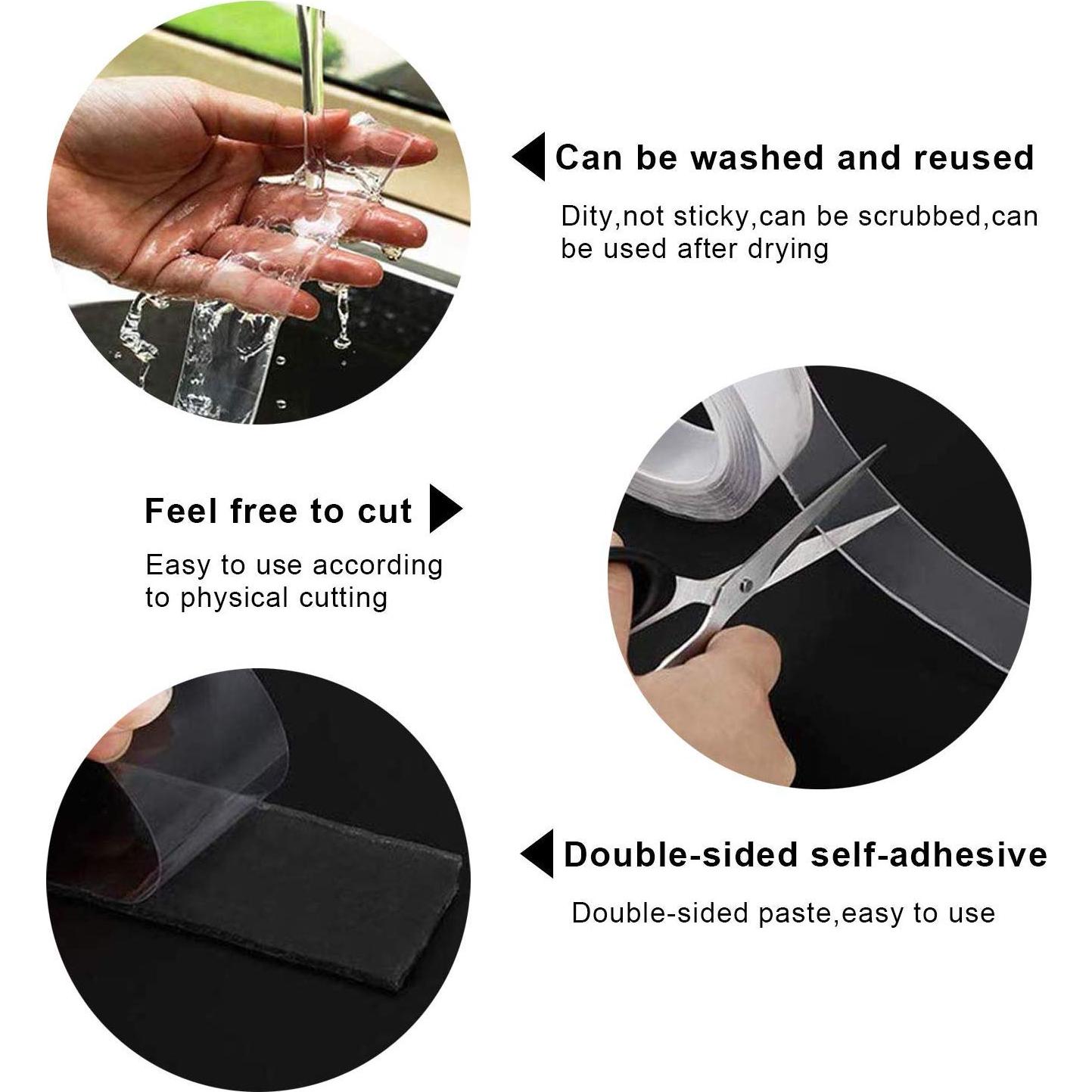 Cinta Adhesiva Doble Cara Nano Extrapins 5m Lavable y Removible