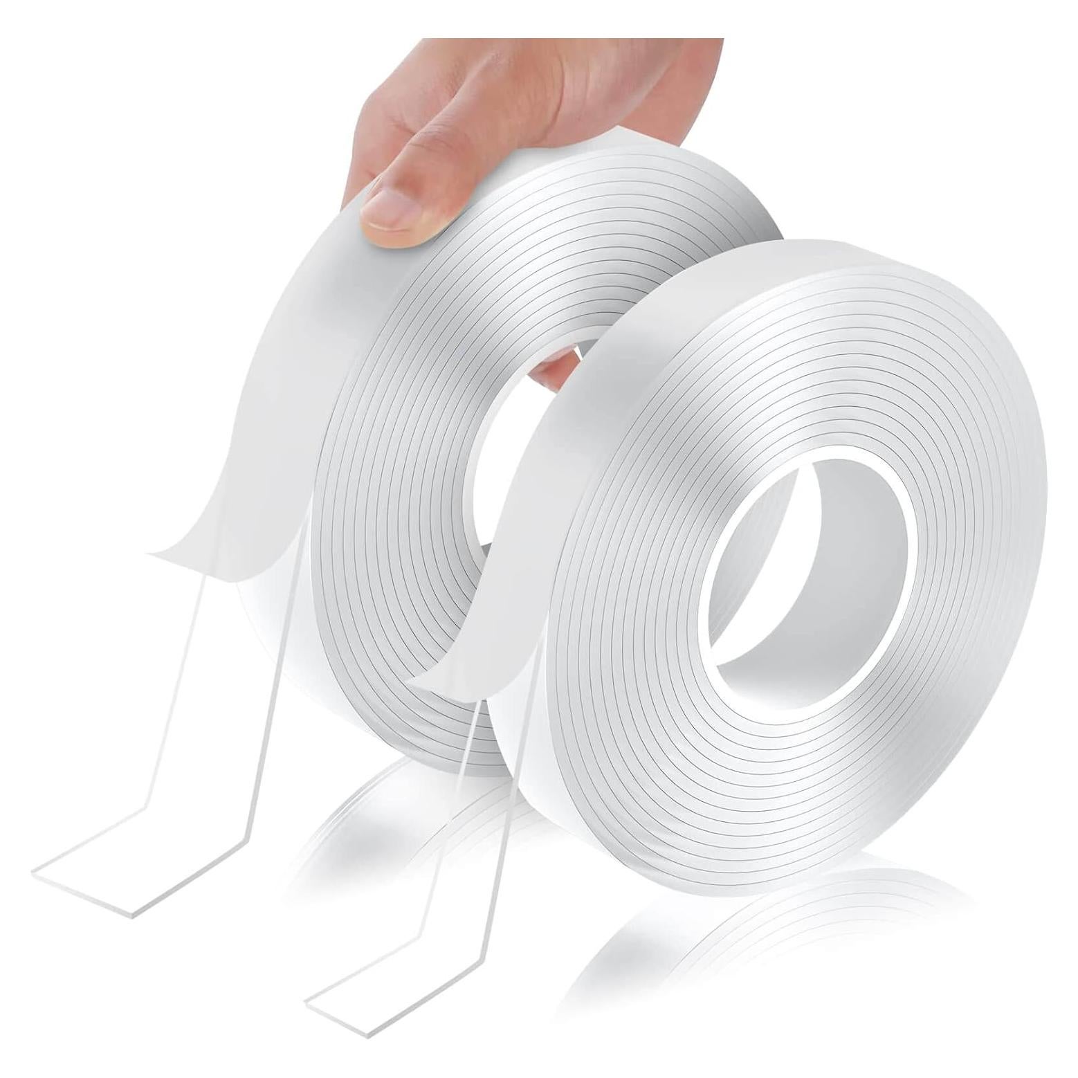 Cinta Adhesiva Doble Cara Mckanti 2 Rollos 27 pies 0.8" y 1.2"