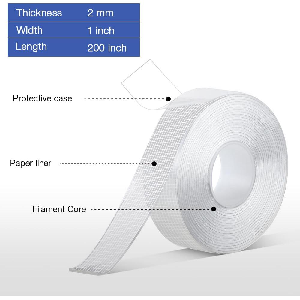 Cinta Adhesiva Doble Cara Prenesa 3 cm x 3 m Alta Resistencia