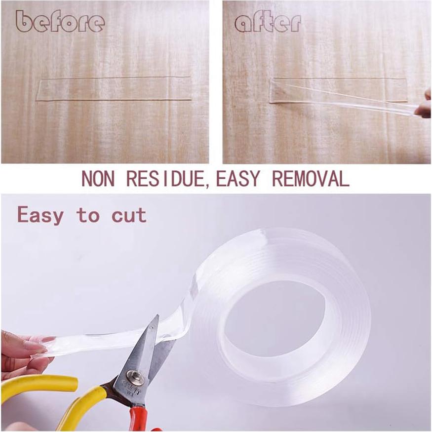 Cinta Adhesiva Doble Cara Nano CST 5m 3cm Resistente y Lavable