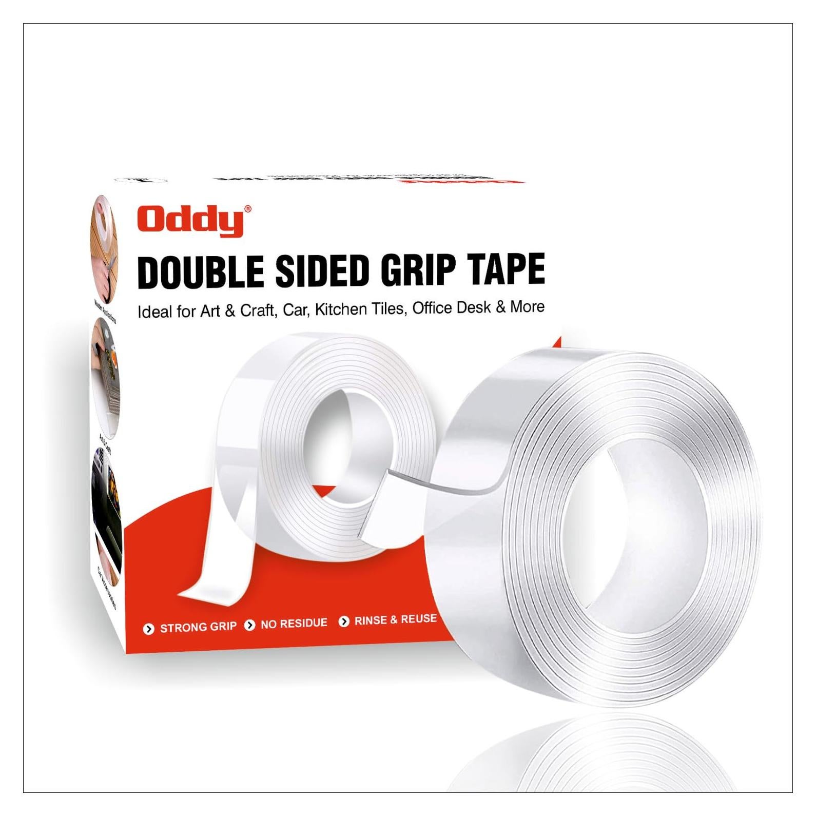 Cinta Adhesiva Doble Cara Nano Grip Oddy 3 cm x 3.05 m