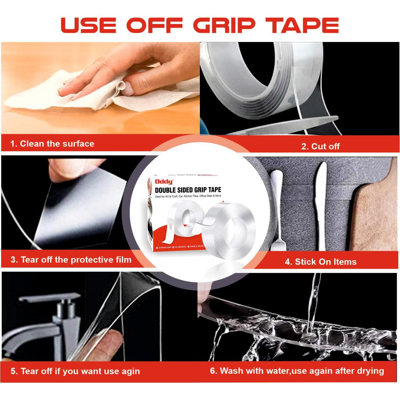 Cinta Adhesiva Doble Cara Nano Grip Oddy 3 cm x 3.05 m