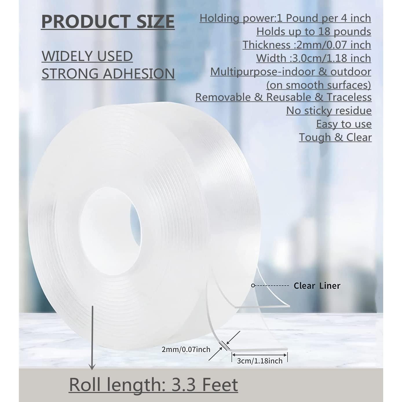 Cinta Adhesiva Doble Cara SUZUYO 3 cm x 1 m Resistente Multiusos