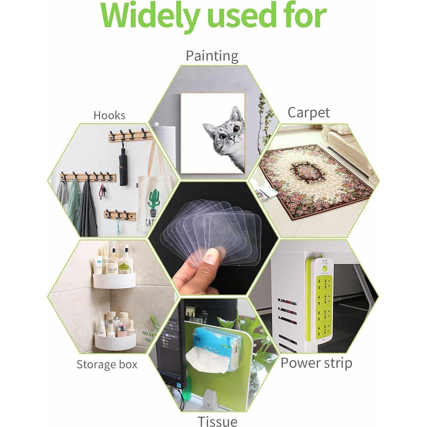 Cinta de Montaje Doble Cara MILEQEE 80 Piezas 60mm Fuerte