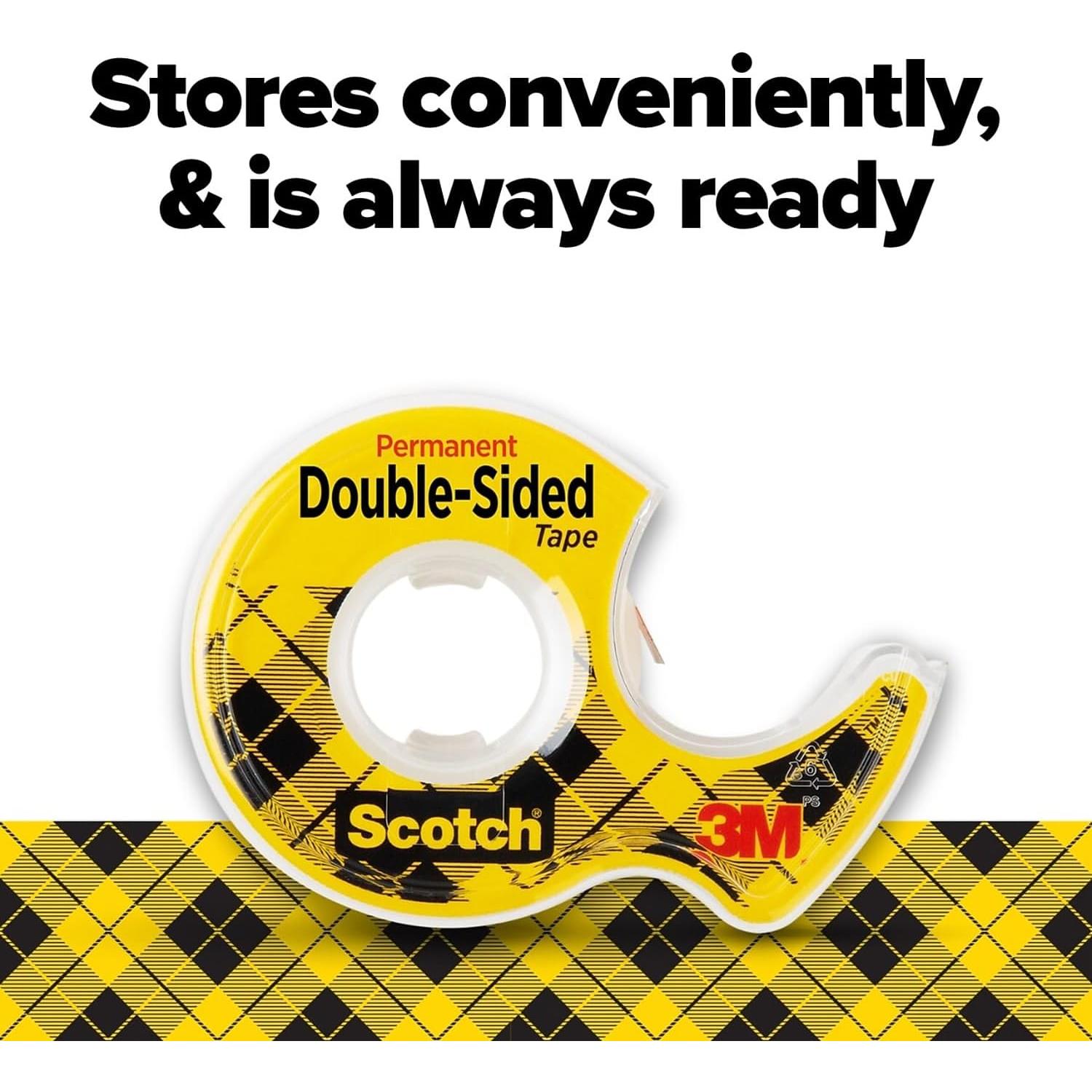 Cinta Doble Cara Removible Scotch 1.9 cm x 101.6 m con Dispensador