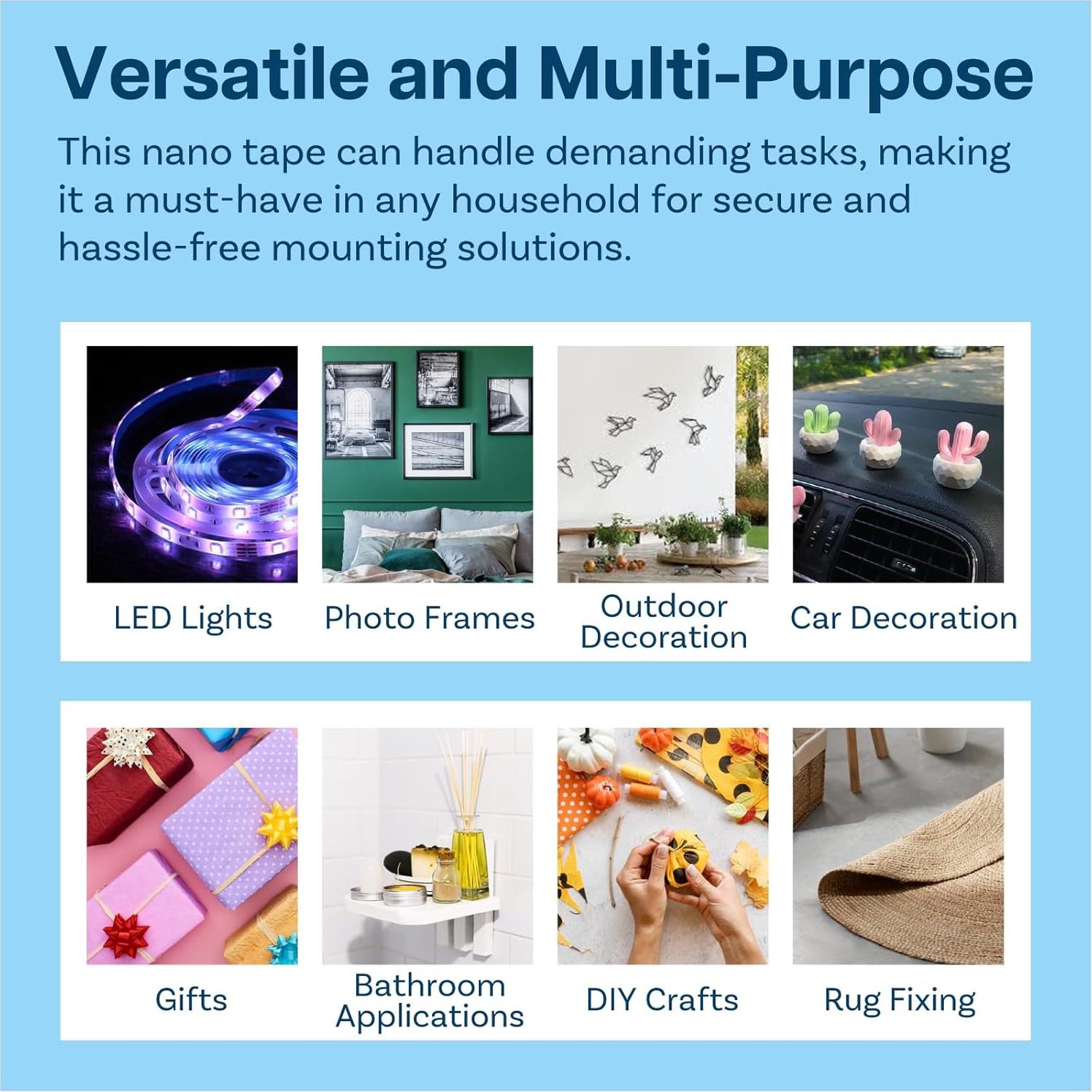 Cinta de Montaje Doble Cara Acrílica MMOBIEL 5m x 2cm - 2 Paquete