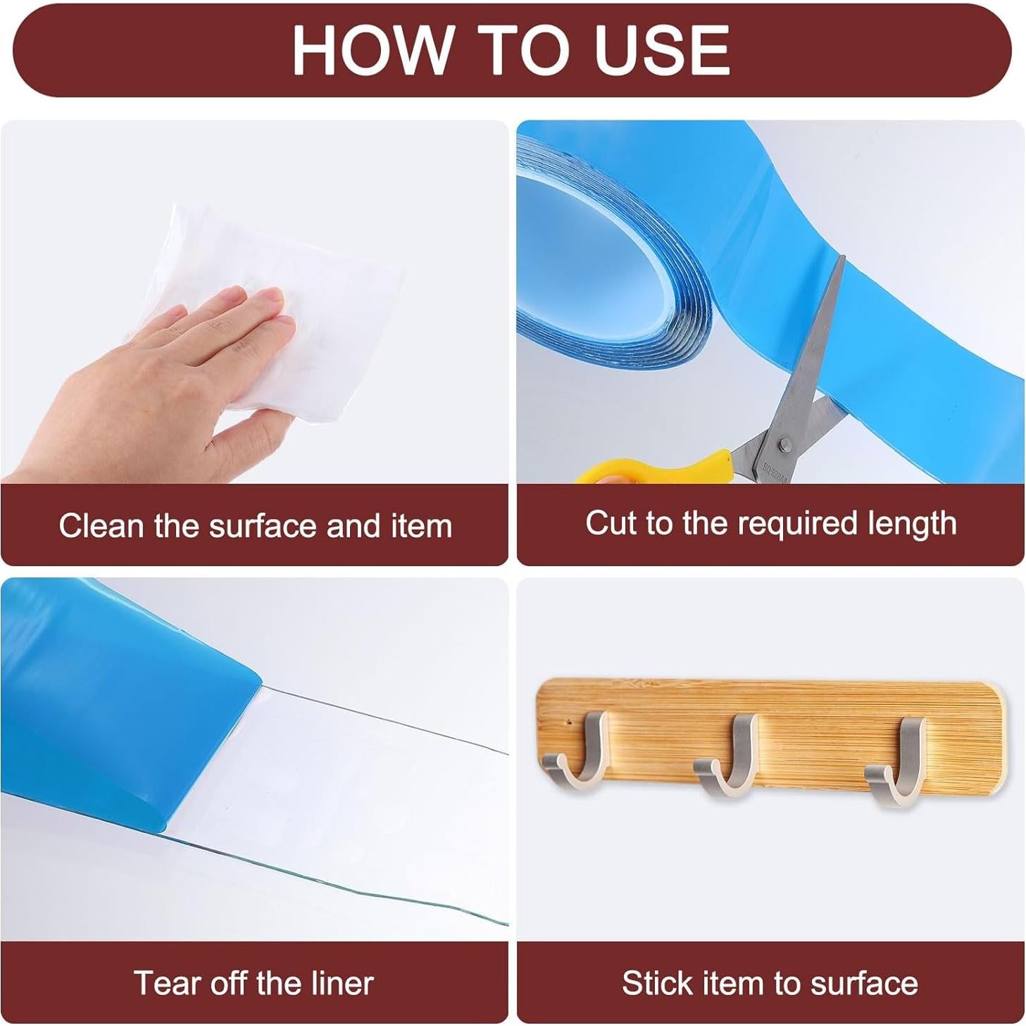 Cinta Doble Cara HARFINGTON 3m x 3cm Removible Impermeable