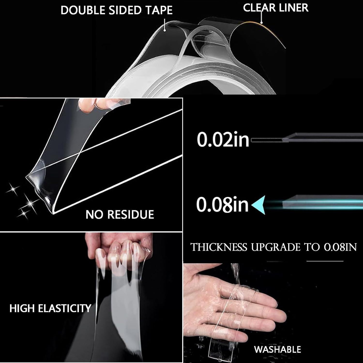 Cinta Adhesiva Doble Cara Resistente 3M 3.05m para Montaje