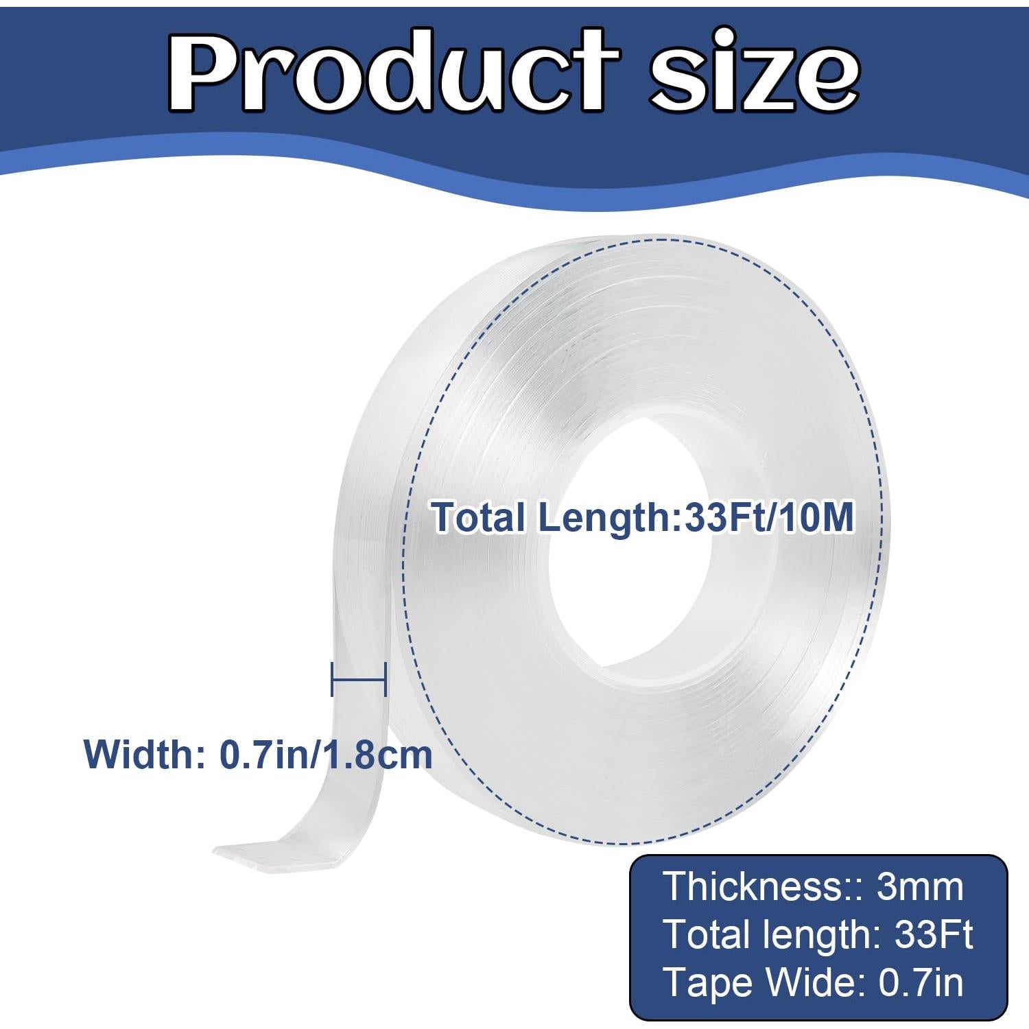 Cinta de Montaje Doble Cara Nano PackYard 30mm x 10m