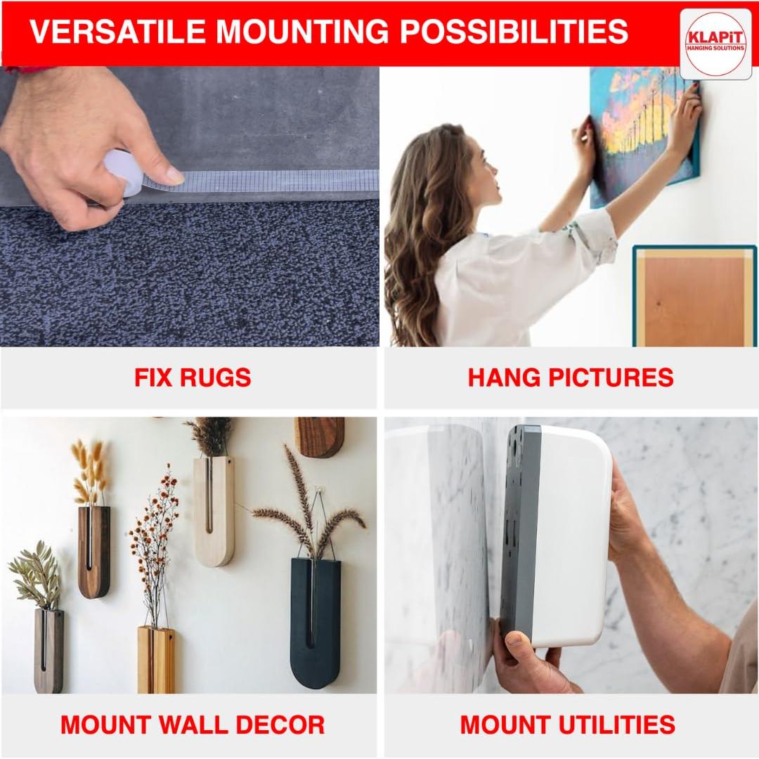 Cinta Nano Doble Cara KLAPiT GRIPZILLA 1 Metro Alta Resistencia