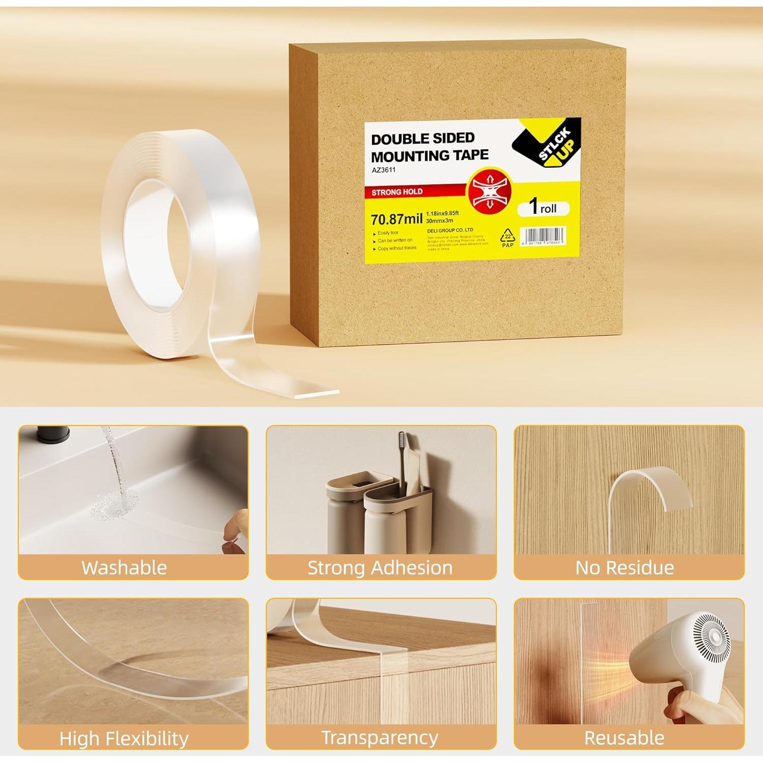 Cinta Adhesiva Doble Cara Stick Up 3m Resistente 226g