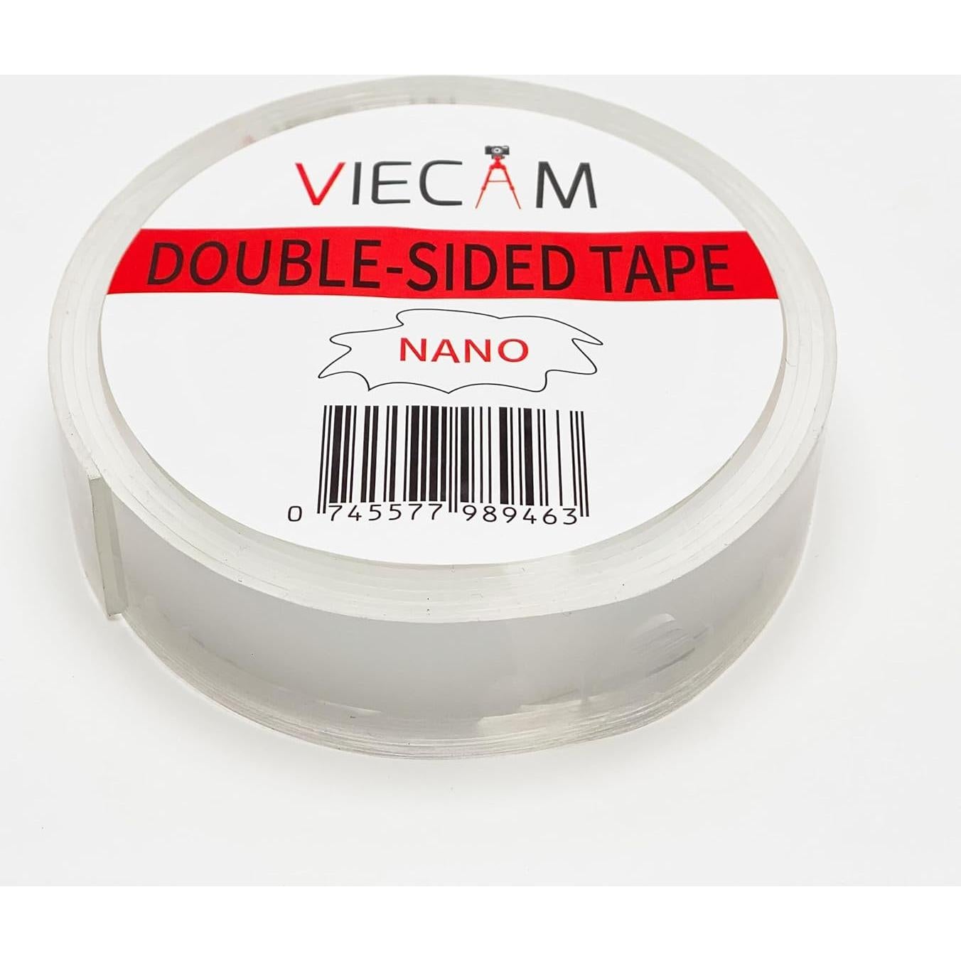 Cinta Adhesiva Doble Cara Viecam 3 cm x 3.05 m Transparente