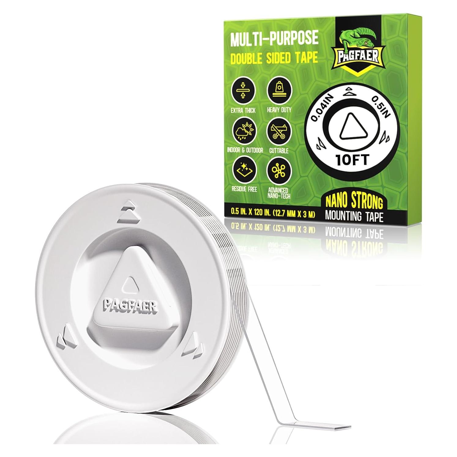 Cinta Adhesiva Doble Cara Nano PAGFAER 1.27 cm x 3.05 m