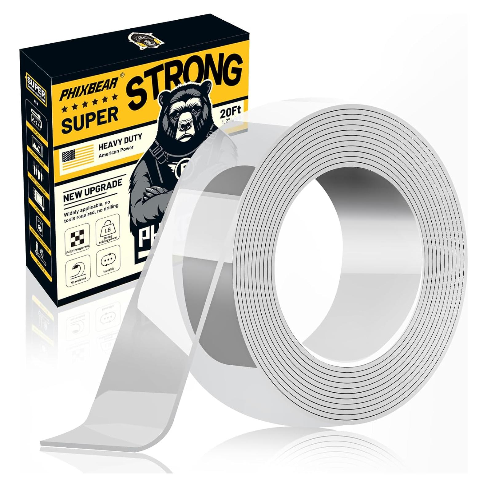 Cinta Doble Cara Adhesiva Fuerte Phixbear 6.1m x 3.05cm