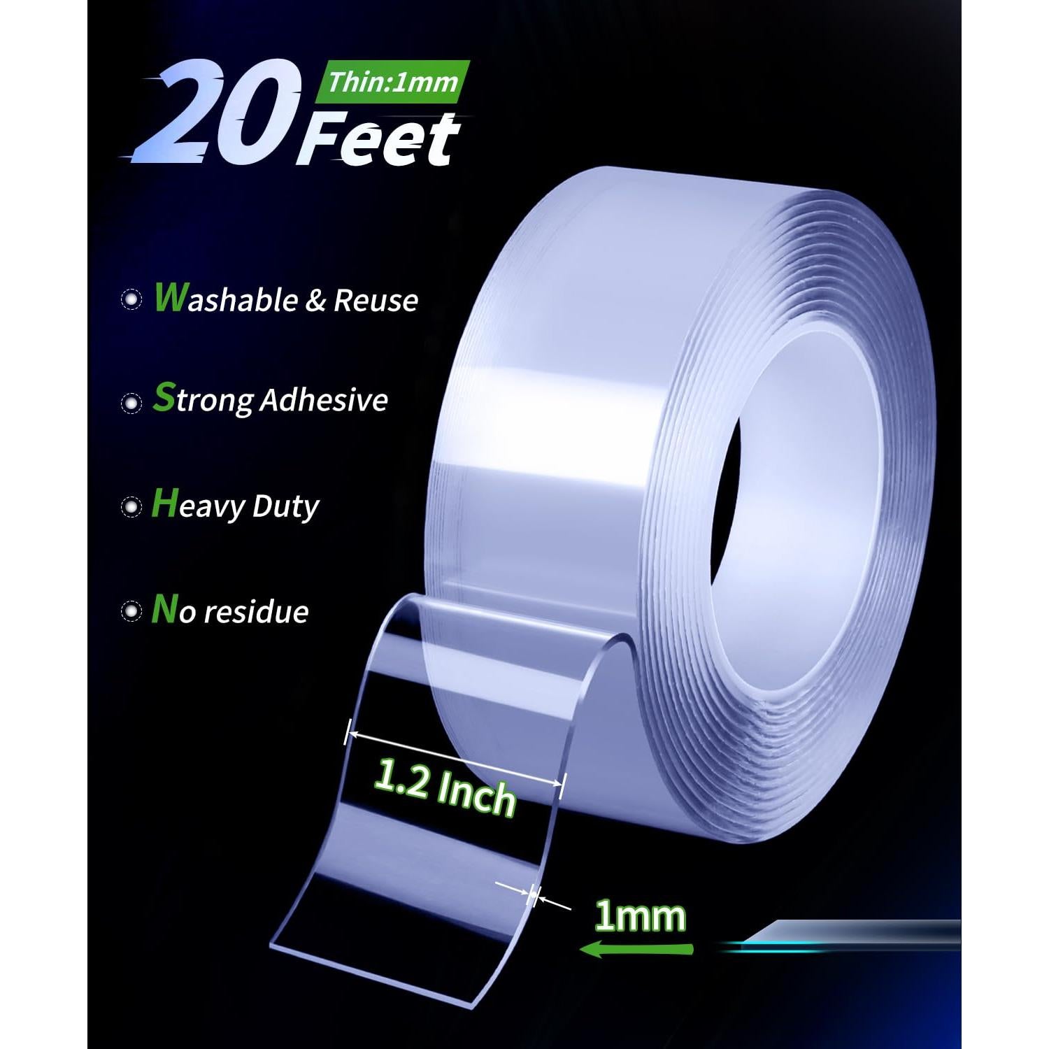 Cinta Doble Cara Adhesiva Fuerte Phixbear 6.1m x 3.05cm