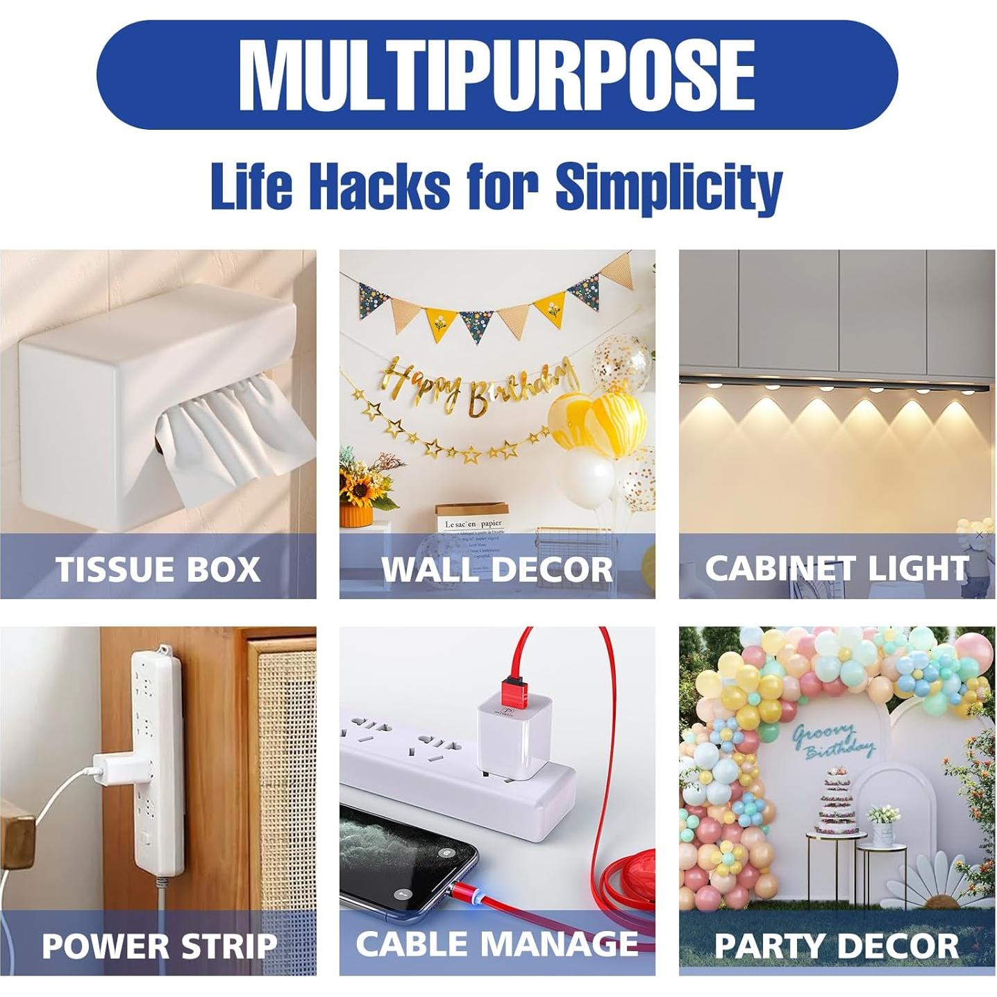 Cinta Doble Cara Alta Resistencia SMTAPESPRO 6.1m 2 Rollos