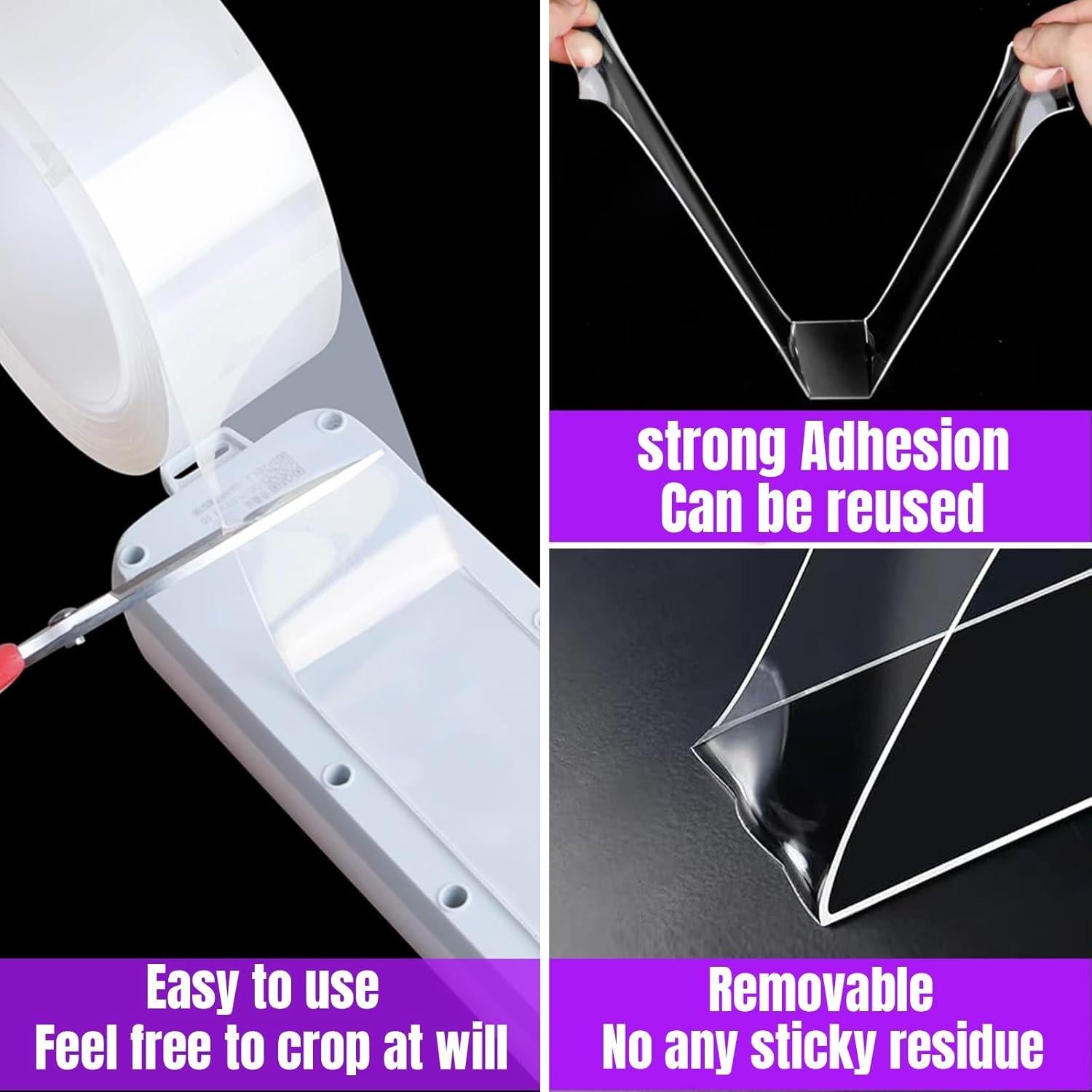 Cinta Doble Cara Nano Wkevnu 3.05m Transparente Resistente